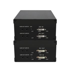 1-Channel Bidirectional DVI Fiber Optic Extender 20km Single-Mode Single-Fiber FC, 1920×1200@60Hz, Bidirectional Audio