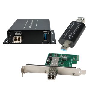 USB 3.0 Fiber Optic Extender 250m, USB 3.0/2.0/1.1 Compatible, Single-Mode LC Fiber, Box or PCIe Receiver