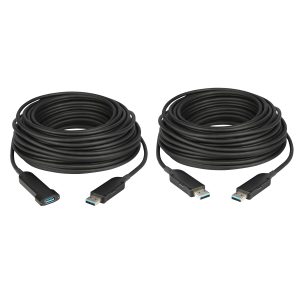 USB 3.1 Gen2 Active Optical Fiber Cable, Type-A Male to Female / Male to Male, 10Gbps, USB 2.0 Compatible, Up to 50m