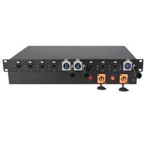 2-Channel AES50 Fiber Optic Extender 10km Single-Mode / 500m+ Multimode with Dual LC and 4-Port Gigabit Ethernet