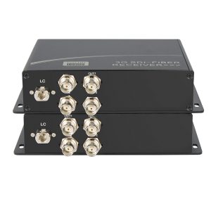 2-Channel 3G-SDI Fiber Optic Extender, 20km Single-Mode Single-Fiber LC, 1080p60