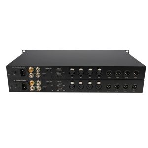 Bidirectional 3G-SDI & HDMI Fiber Optic Extender with 4-Channel XLR Audio, 20km Single-Fiber LC, 19-Inch 1U Rackmount