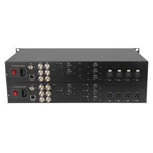 4-Channel HDMI & 3-Channel 3G-SDI Fiber Optic Extender with Reverse HDMI, XLR Audio & Gigabit Ethernet, 20km LC