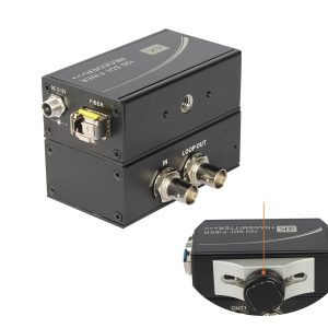 12G-SDI Fiber Optic Extender with SDI Loop Out, 20km Single-Mode Single-Fiber LC, 4K60