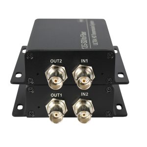 Bidirectional 12G-SDI Fiber Optic Extender, 20km Single-Mode Single-Fiber LC, 4K60