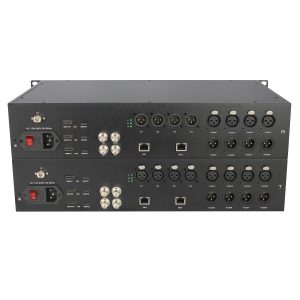 Multi-Signal Fiber Optic Extender, 4K60 HDMI 2.0, Bidirectional 12G-SDI, XLR Audio, DMX512 & Gigabit Ethernet, 20km LC