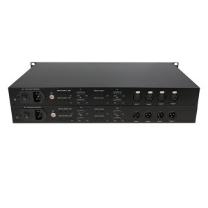 4-Channel HDMI Fiber Optic Extender with 4-Channel XLR Audio, 20km Single-Mode Single-Fiber FC, 1U Rackmount