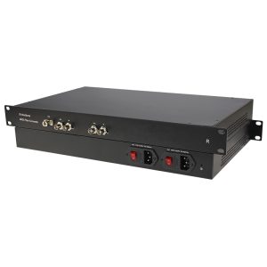 2-Channel MADI Fiber Optic Extender 20km, 64-Channel MADI over Single-Fiber LC, 19-Inch 1U Rack-Mount