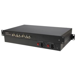 2-Channel MADI Fiber Optic Extender 20km, 64-Channel MADI over Dual-Fiber LC, 19-Inch 1U Rack-Mount