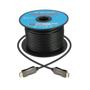 4K 60hz 18Gbps HDMI 2.0 TPU Armored Active Optical Cable, OM3 Multimode Fiber, Up to 100m