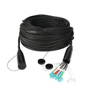 OM3 Multimode TPU Armored Fiber Optic Patch Cable 2/4/6/8/12 Core LC/SC/FC/ST, up to 300m