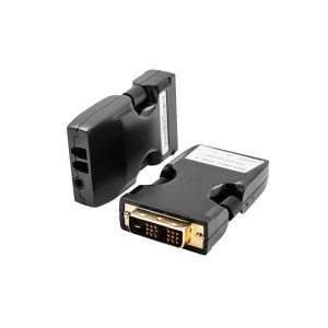 1920×1200@60Hz DVI Fiber Optic Extender 2km Single-Mode / 300m OM2 Multimode, 2-Fiber LC