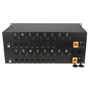 8-Channel Bidirectional XLR Audio Fiber Optic Extender with 48V Phantom Power, 24bit/192kHz, Single-Mode Single-Fiber, 20km, 2U Rackmount